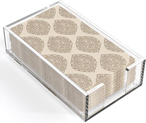 Vista 9 de MaxGear Servilletero de Acrílico para Mesa, Soporte Transparente para Toallas de Invitados, Organizador de Servilletas de Papel para Buffet