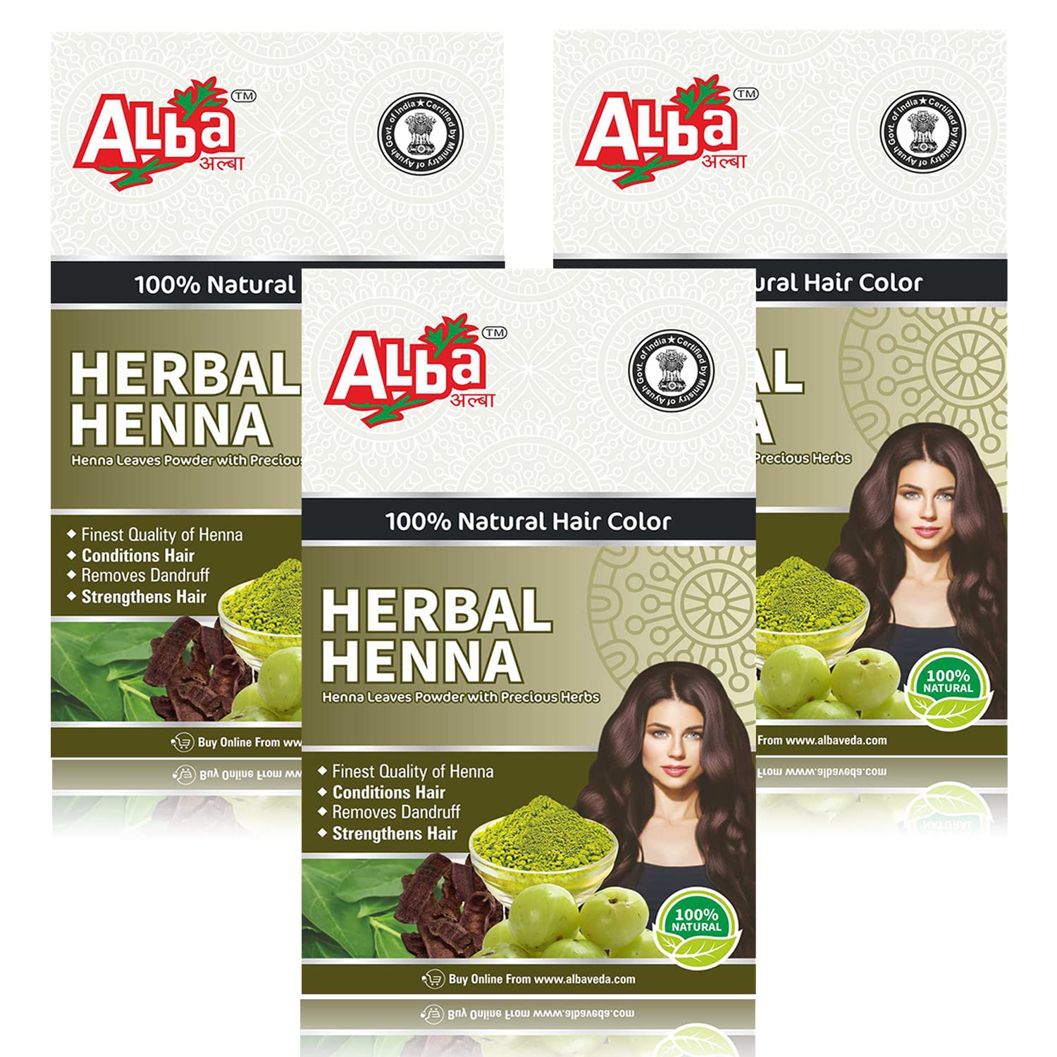 ALBA Herbal Henna Powder, 600 Gram, Brown-picture-49