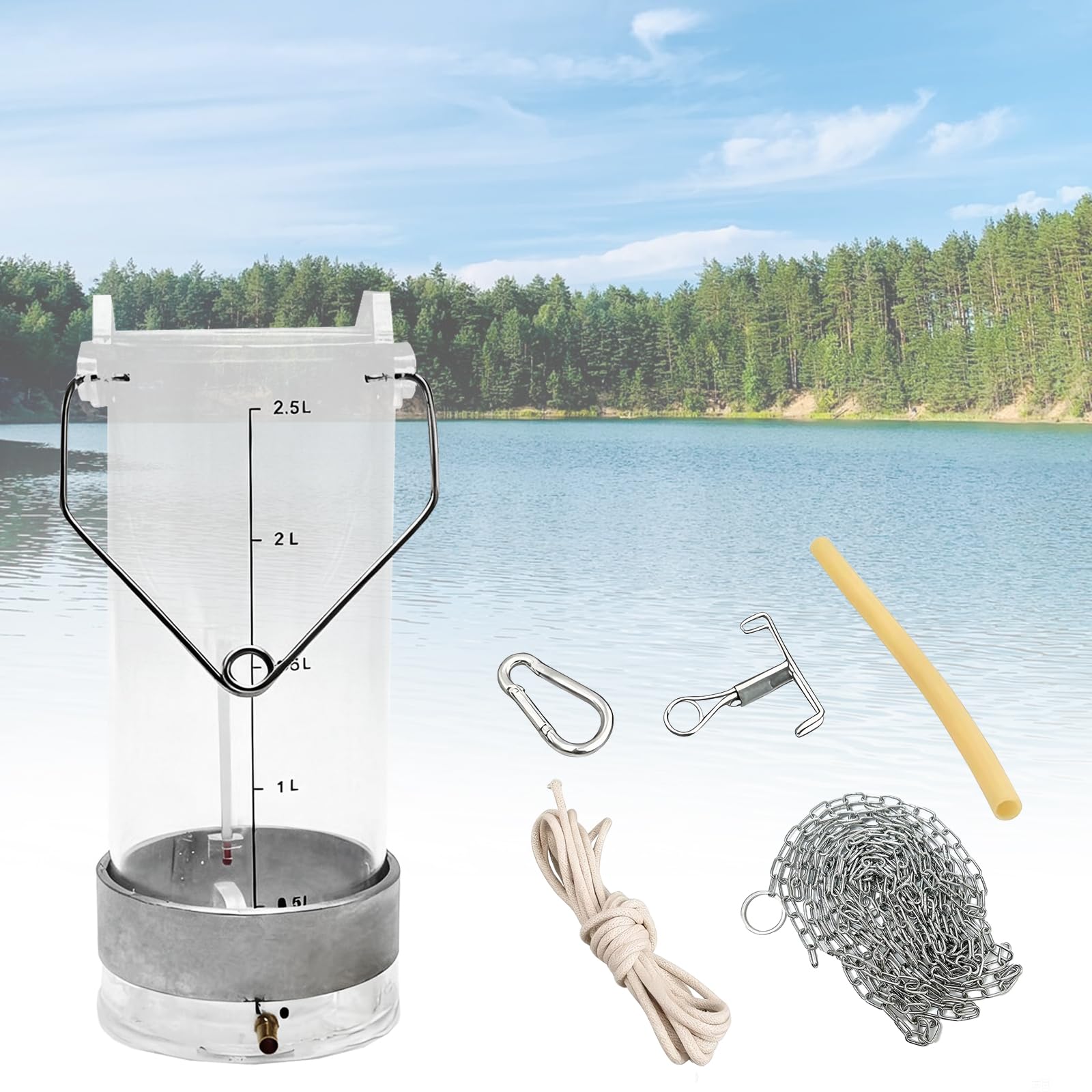 Wasserproben-Schöpfer, Schwenk-Probennehmer mit Gegengewicht