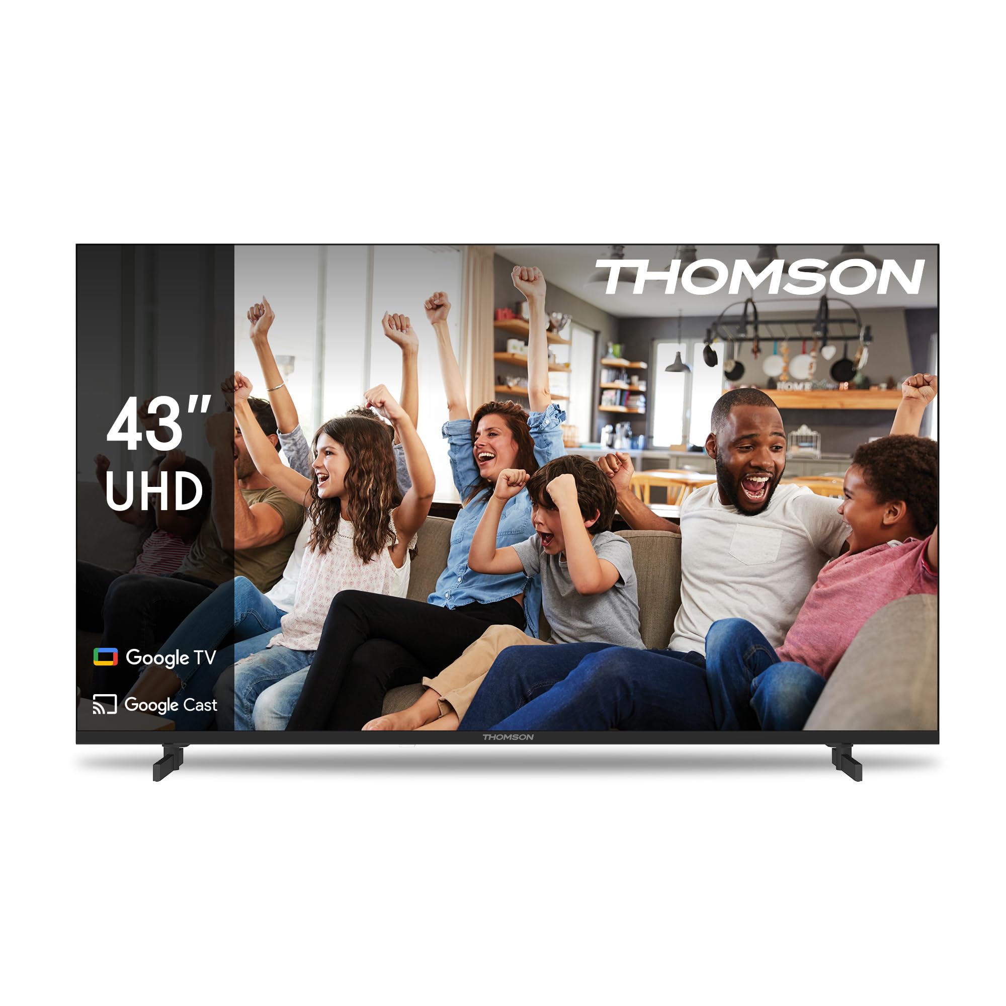 telaio tv 43 pollici ultra hd smart black wi-fi