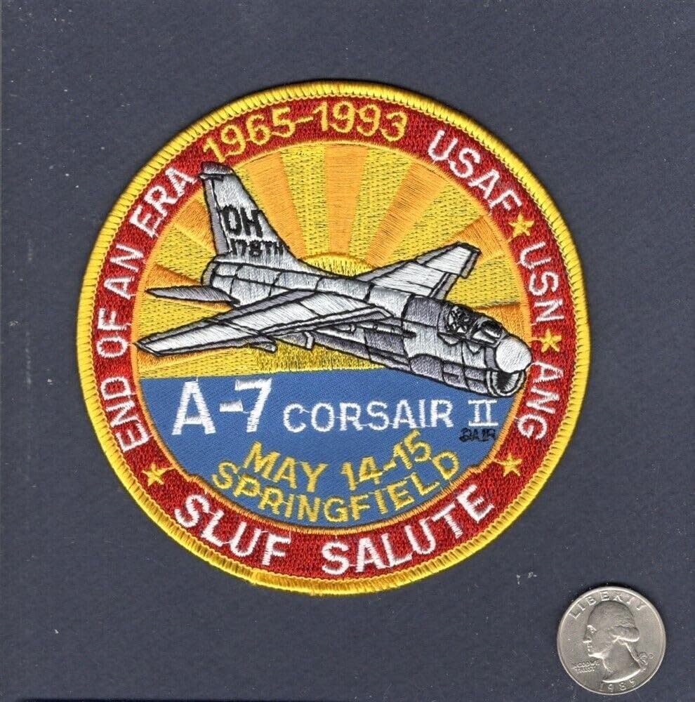 Embroidered Patch - A-7D A-7 Corsair SLUF Farewell 1993 Aviation Patch