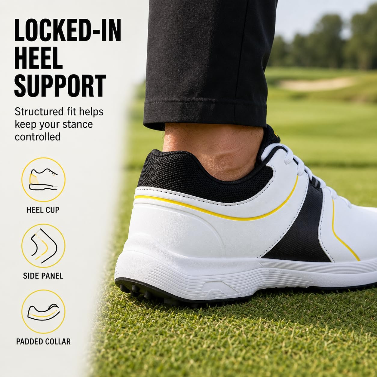 Golf Shoes Mens Waterproof Professional Outdoor Spiked Golf Cleats for Men