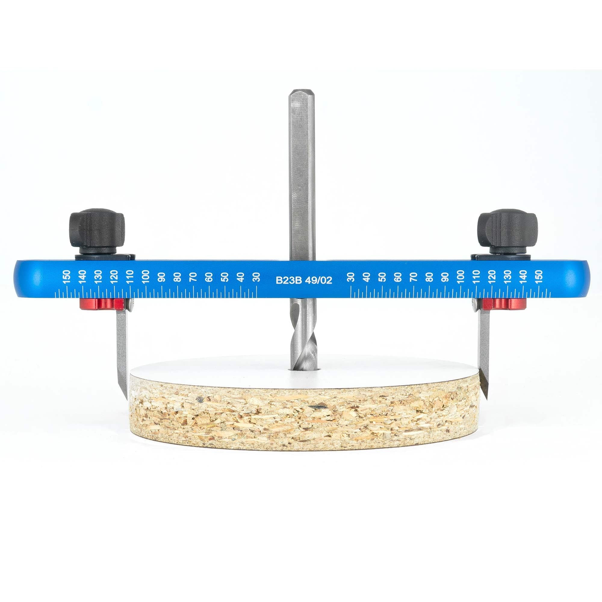 ENT 94000 Kreisschneider Ø 30–150 mm – Verstellbarer Lochbohrer für Holz, MDF & Spanplatten | Präzise Kreisausschnitte & Kreisscheiben | HW-Klingen, höhenverstellbarer Bohrer, 8 mm Schaft