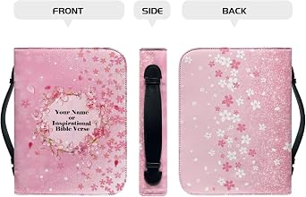 Personalized Custom Bible Covers for Women Men Large Size Study Bible Case Carrying Church Bag Tote with Handle