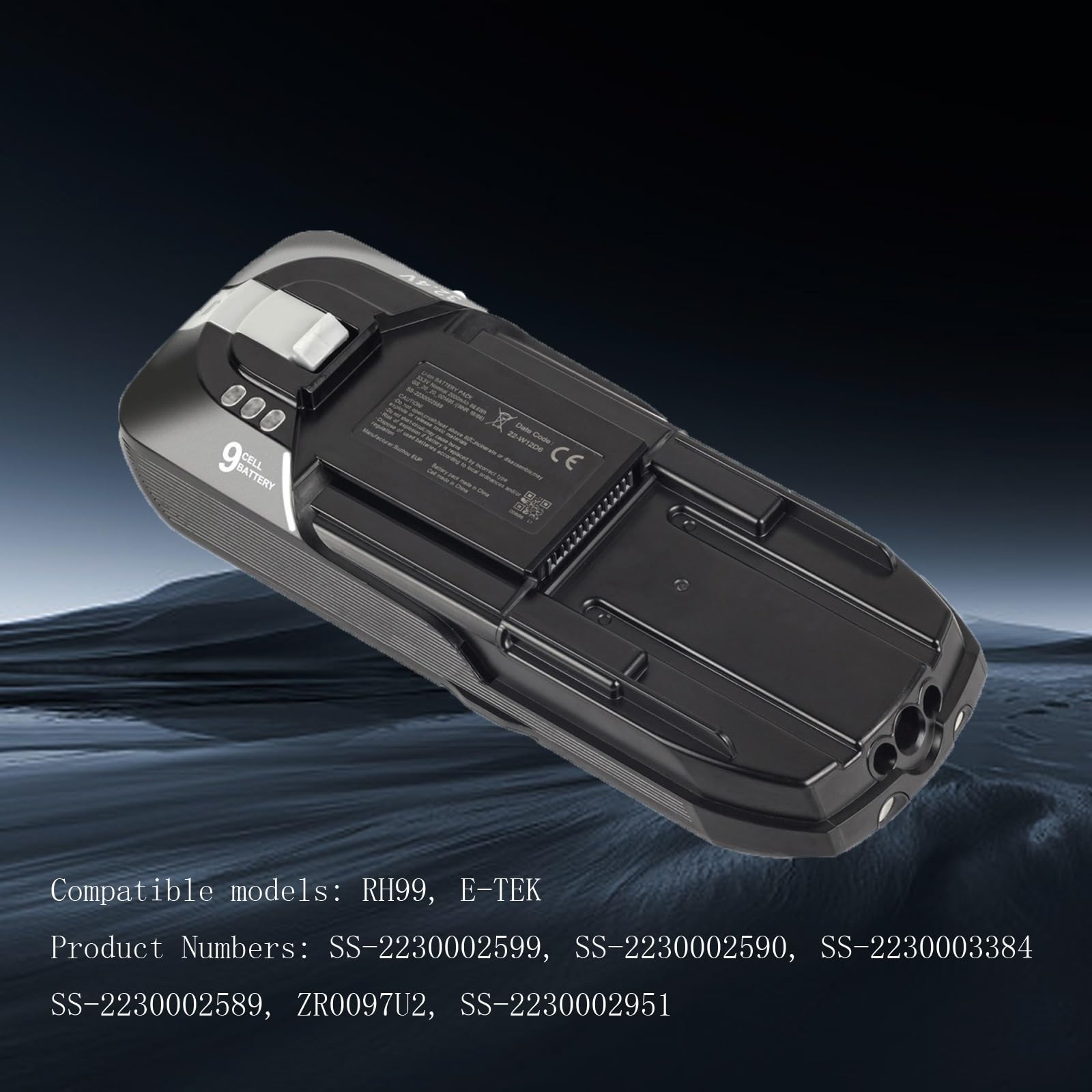 Batteria Agli Ioni Di Litio For Aspirapolvere Da 32,4 V 2000 MAh, Compatibile Con Rowenta RH99 E-TEK SS-2230002599, SS-2230002590, SS-2230003384