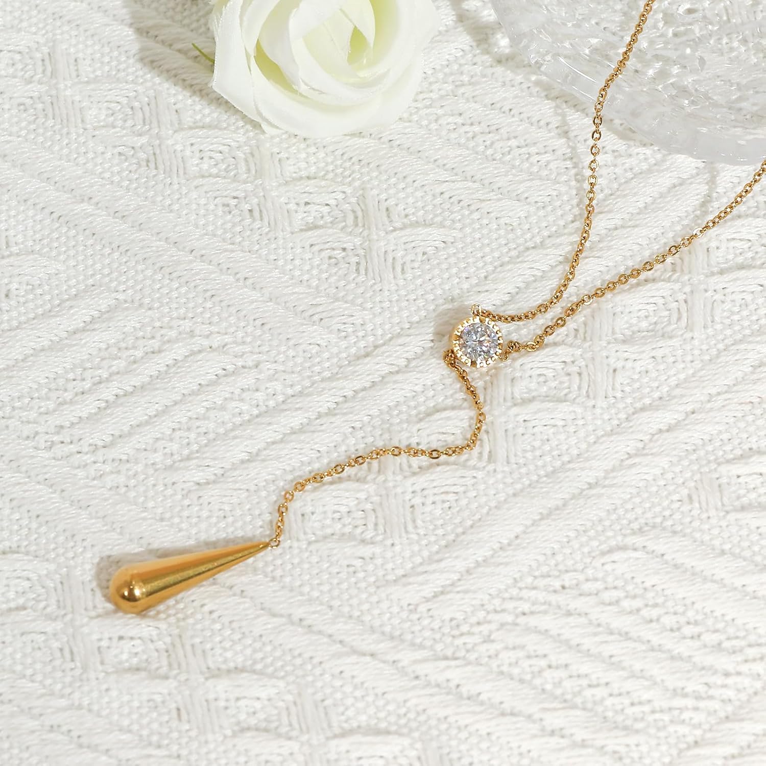 Minimalist Casual Necklace for Women 18K Gold Plated Chain Necklace Jewelry Gift for Mother Girlfriend Wife - Image 3