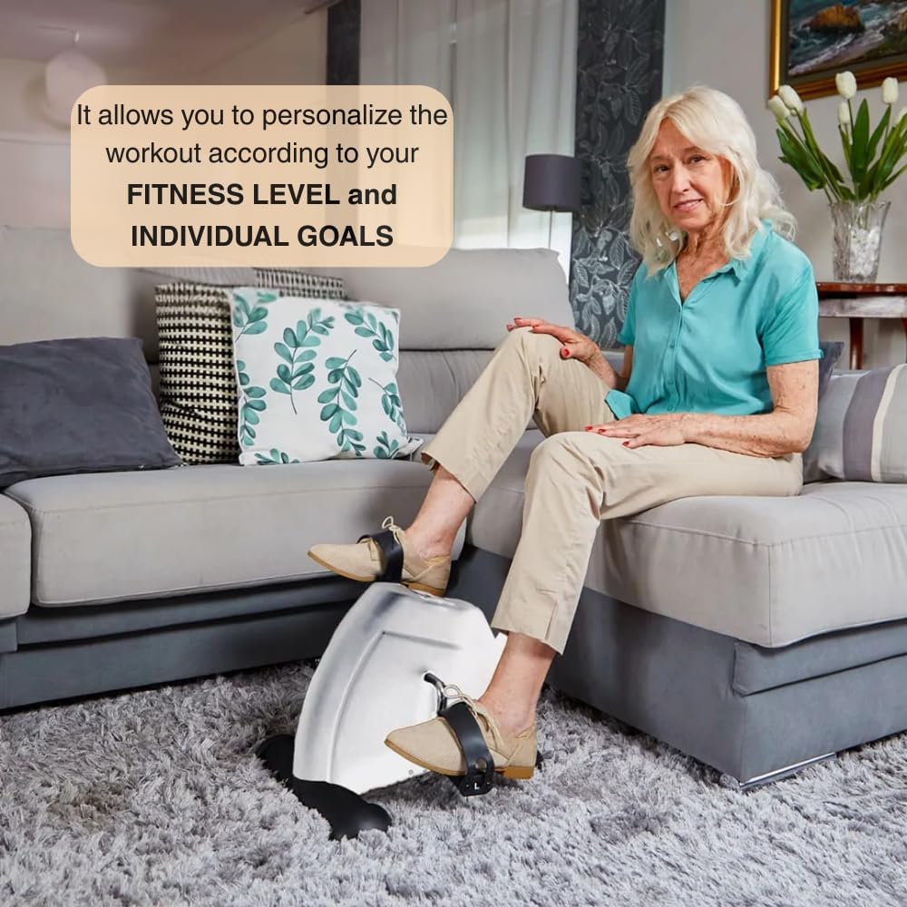 Ciclovida Pedal Exerciser — Under Desk Bike for Arms and Legs, Adjustable Resistance, LCD Display, Physical Therapy & Rehab, Non-Slip Straps, Home & Office