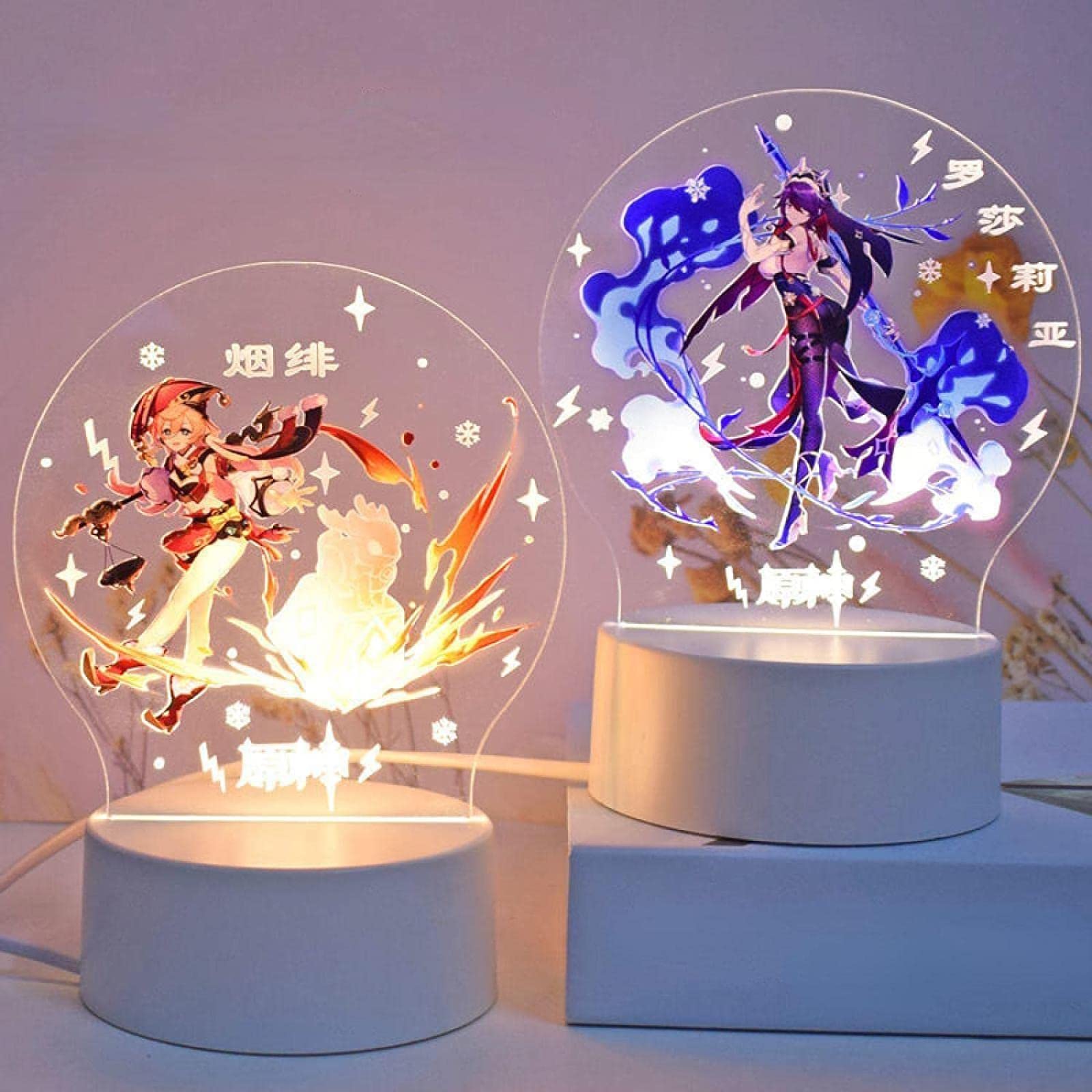 Amazon.co.jp: 原神 ナイトライト ノエル Genshin Impact 7 色 LED