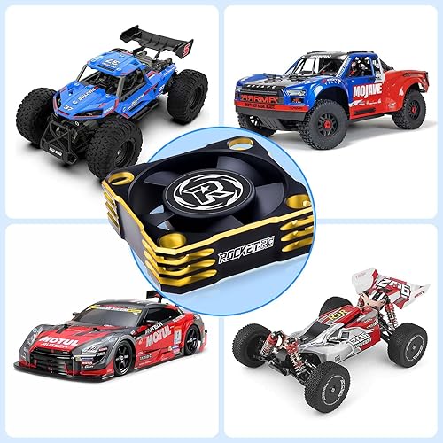 Miniatura 7 de Surpass Hobby - Ventilador de refrigeración de motor de aluminio de 1.181 x 1.181in, disipador de calor Rc de 28000 RPM ESC para 540 motores RC