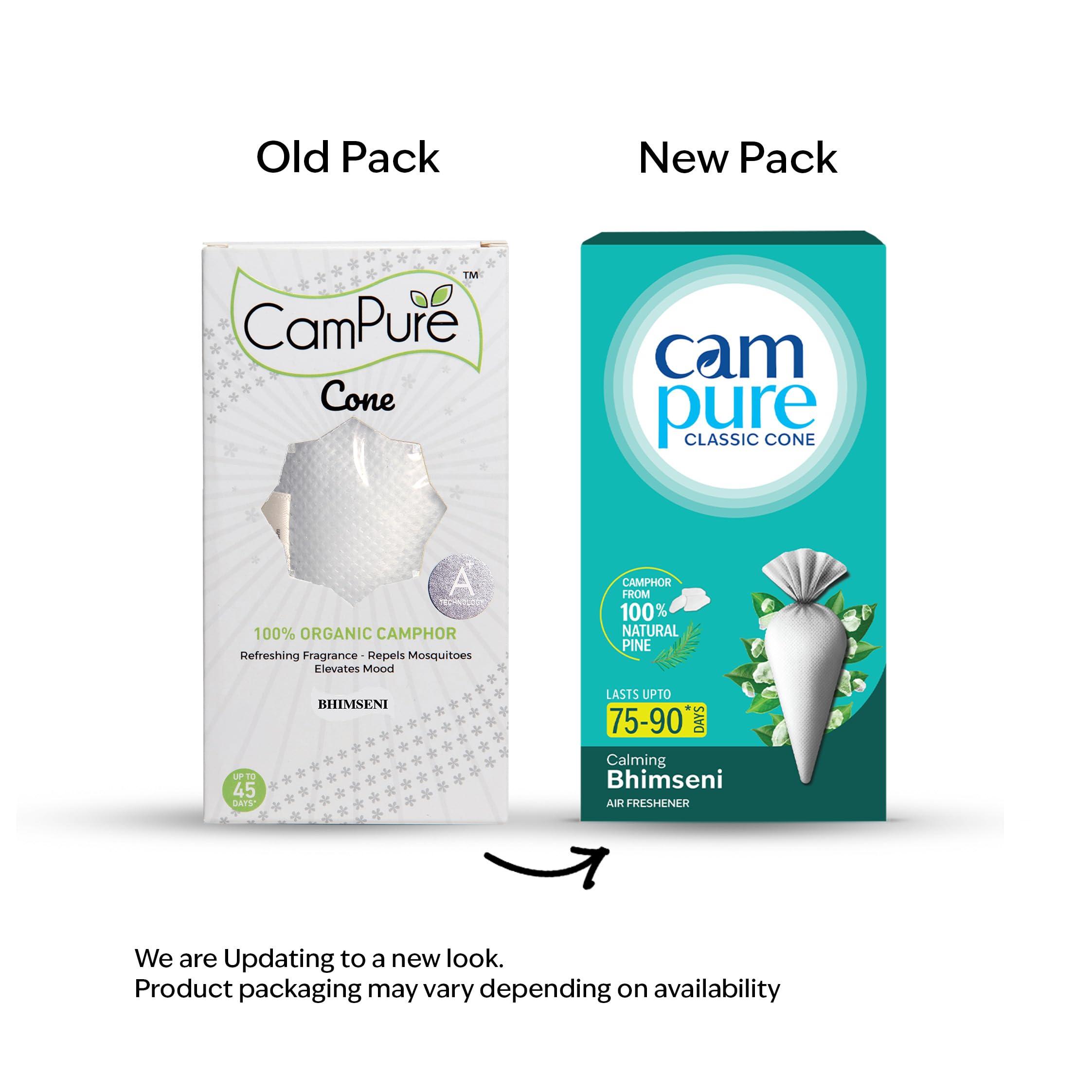 CamPure Camphor Cone (Bhimseni) Pack Of 2-100% Organic | Air Freshener for Car, Wardrobe, Office Cabin's, Drawers, Travel Bag & Bathroom 1