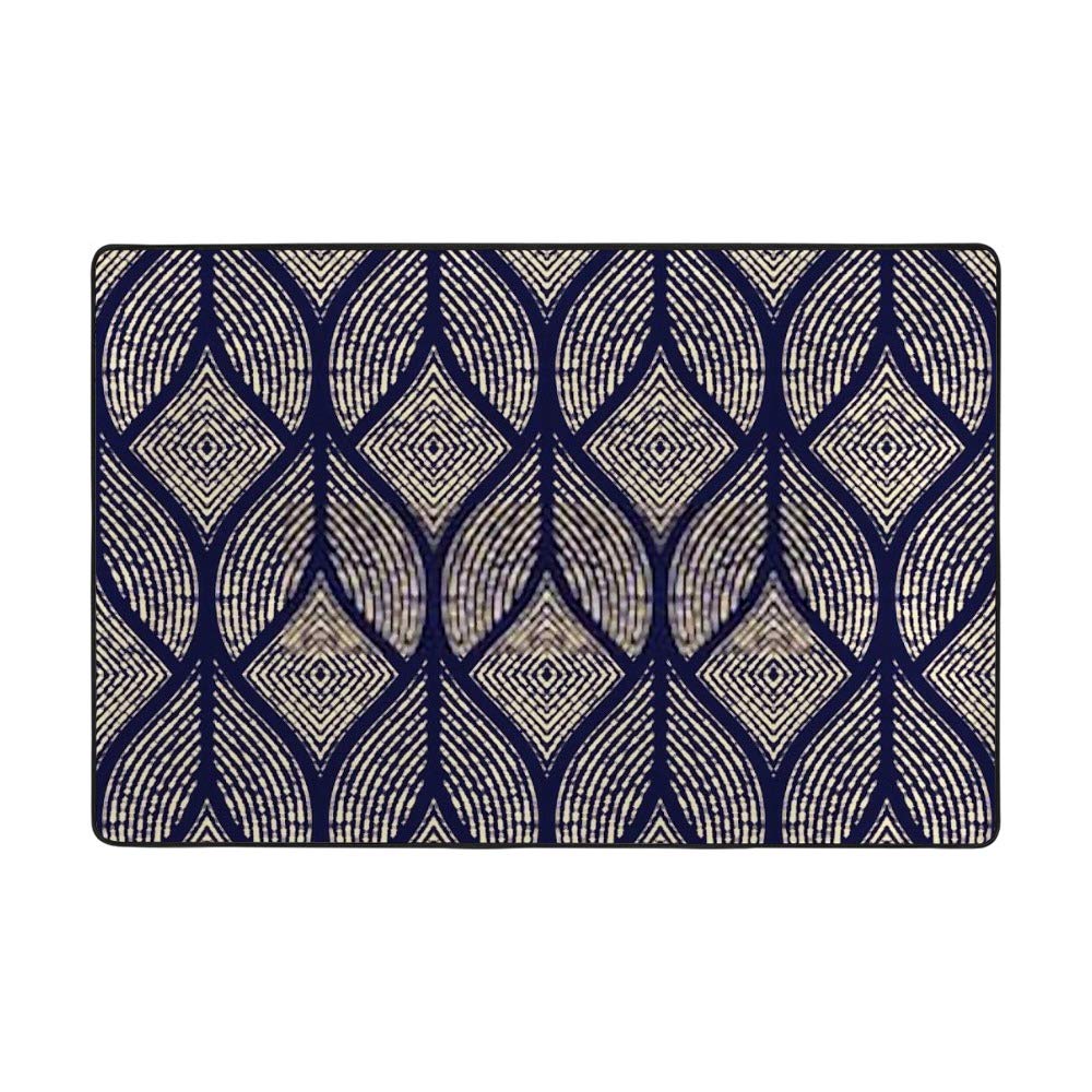 Tapis de salon bleu marine or tapis corail en tissu polyester stretch