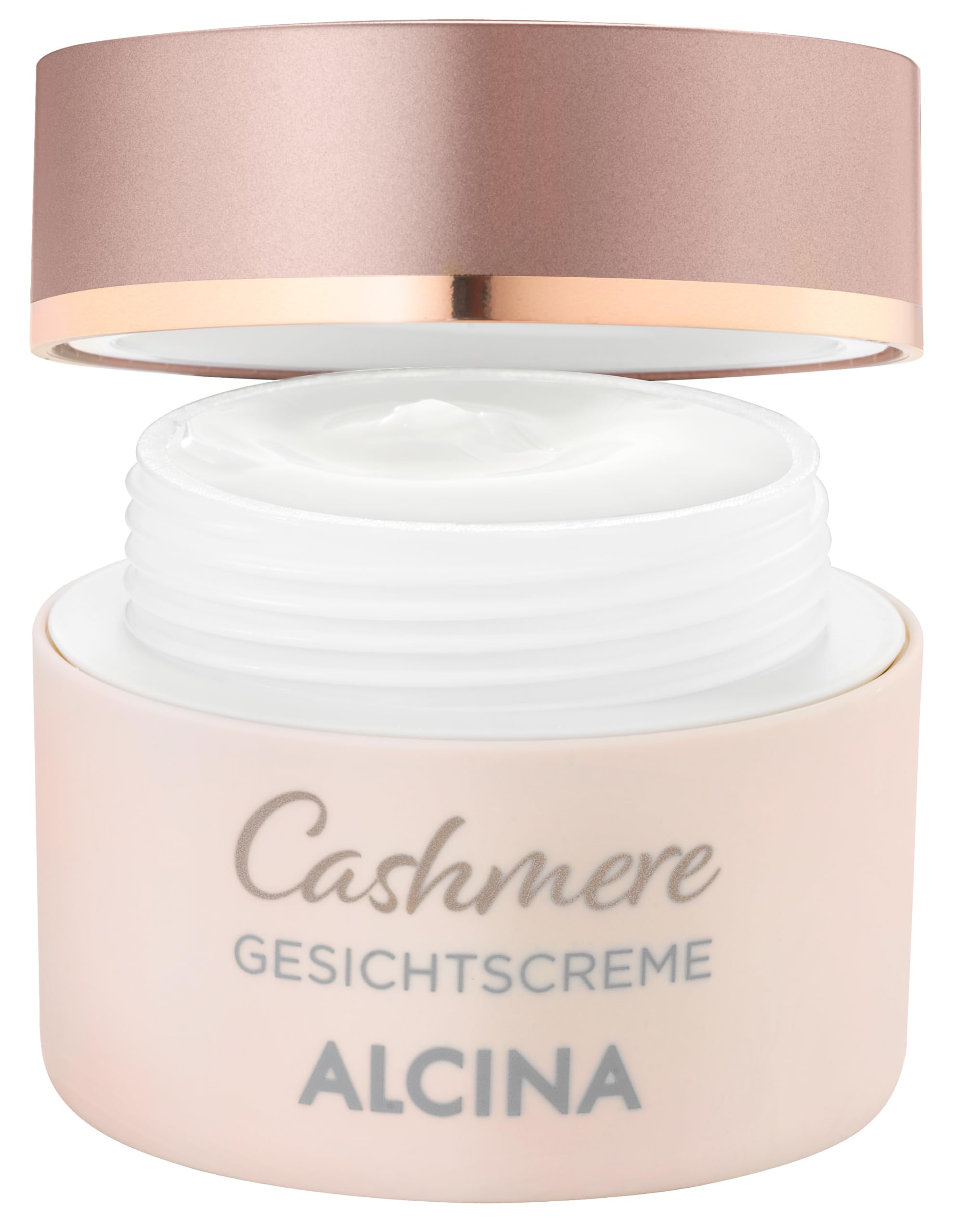 ALCINA Crema viso cashmere – 1 x 50 ml – cura di lusso per la pelle invernale secca – cura intensiva – leviga la pelle danneggiata – con prezioso estratto di cashmere, burro di karitè e acquerello