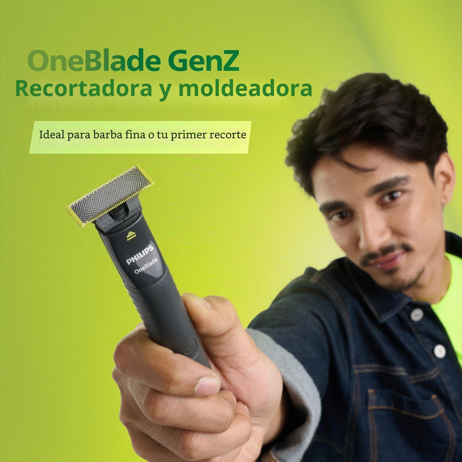 Philips OneBlade QP1424/10-2 peines de rastrojo (1, 3 mm), recargables, uso en húmedo y seco