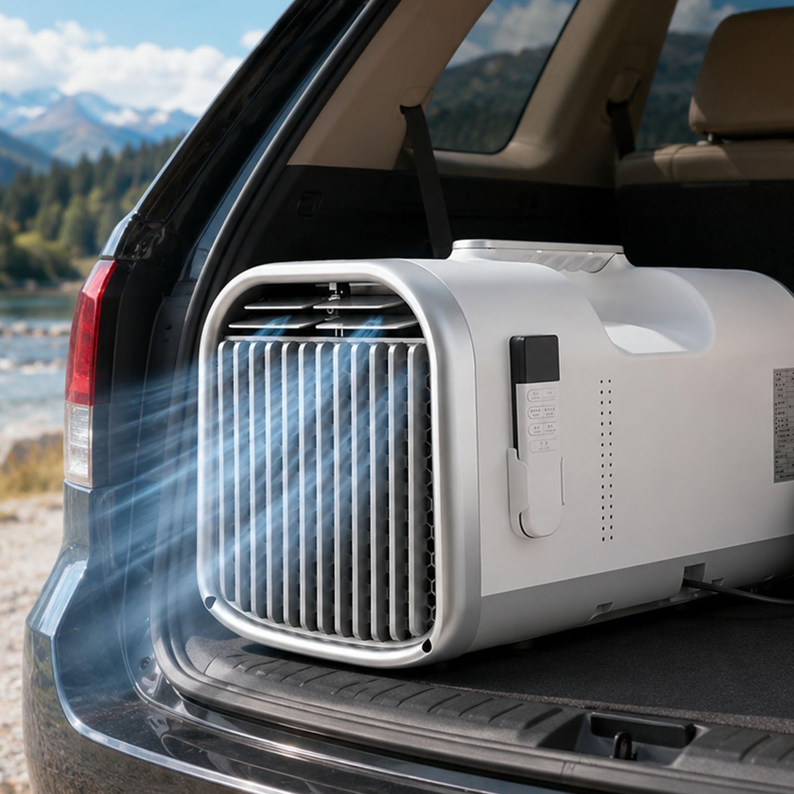Portable Conditioner for Camping Tent RV 5100BTU 400W Fast Cooling Small AC Unit with Voice adjustment Drain-Free Evaporation Room Cooler Quiet Mobile Aircon(AC220V)