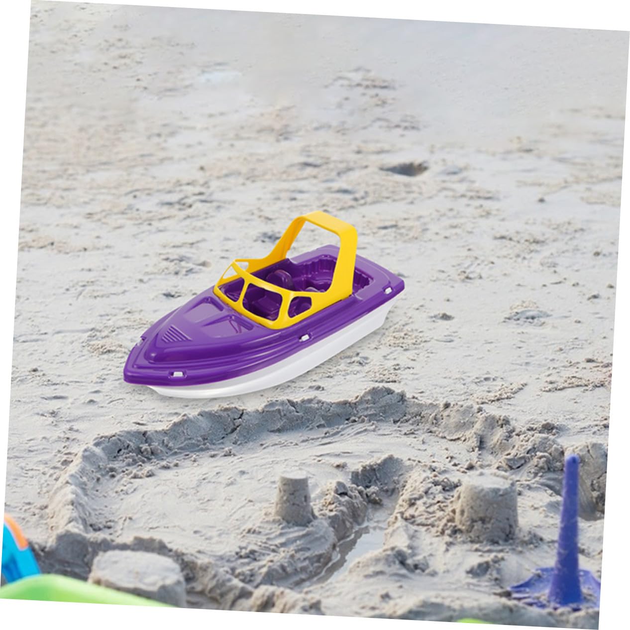 Barco de Bañera 2piezas Plástico para Niños y Bebés Púrpura