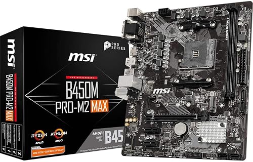 MSI ProSeries AMD Ryzen 1ª y 2ª generación AM4 M.2 USB 3 DDR4 D-Sub DVI HDMI Micro-ATX placa base (B450M PRO-M2 Max) (B450MPM2MAX)