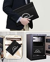 Vista 7 de JUNDUN Bolsa de documentos ignífuga con aislamiento térmico de 5200 ℉, bolsa de dinero impermeable e ignífuga de 14.0 x 10.4 pulgadas, bolsa