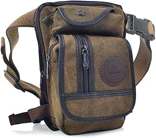 WESTLINK Herren Canvas Beintasche Hüfttasche Pack Leg Drop Utility Bag zum Sport Reisen Camping Radfahren Motorrad