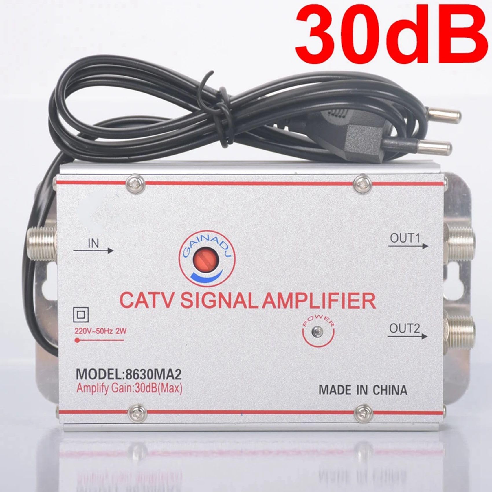 3X 8630MA2 30dB Amplificatore Splitter per TV Via Antenna TV Digitale Amplificatore di Segnale Apparecchiature TV Domestiche Spina UE da 45 MHz A 860 MHz