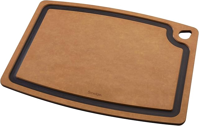 Smidge Dice Chopping Board, Dishwasher Safe, Knife Friendly, Oven Safe, Juice Groove, BPA Free Sustainably Salvaged Paper 36 x 28cm