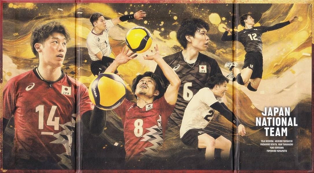 【Dタイプ 6選手集合(西田有志/山内晶大/関田誠大/高橋藍/石川祐希/山本智大) (ノーマル) 】 ミニ屏風コレクション バレーボール男子日本代表2024