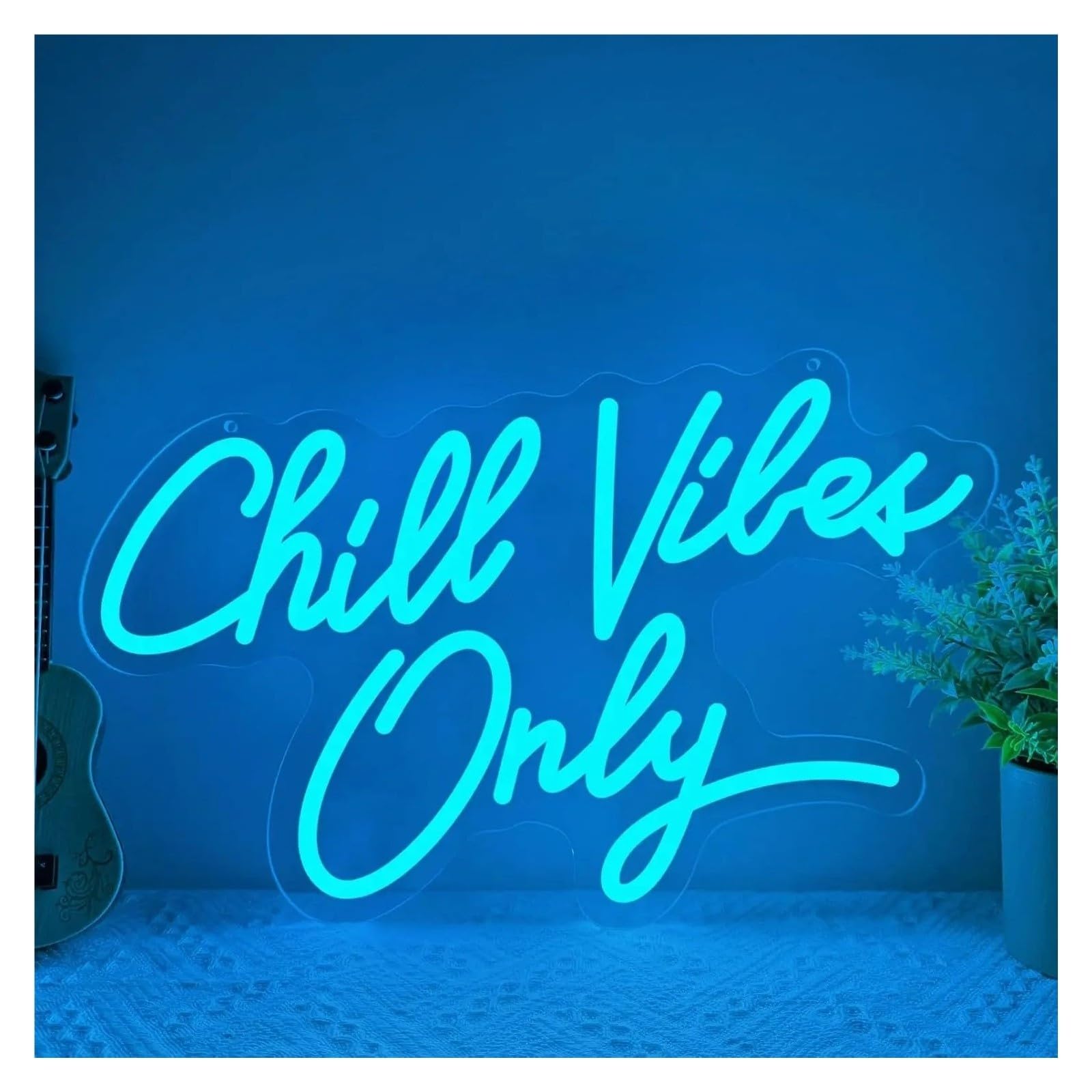 Decoración Lámparas Letrero De Neón LED Solo Chill Vibes