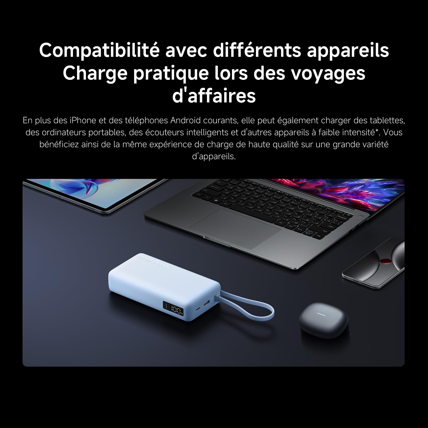 Xiaomi 67W Batterie Externe 20000mAh, Power Bank USB-C, Chargeur Portable
