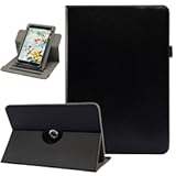 Universal 10 10.1 Inch Tablet Case, Viclowlpfe 360 Degree Rotating Multi-Angle Viewing Stand PU Leather Case for 9.6-11 Inch Android Tablet, Black