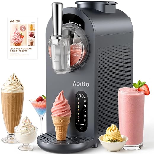 Ice Cream Maker & Slushie Machine Soft Serve Ice Cream Machine 7 Presets