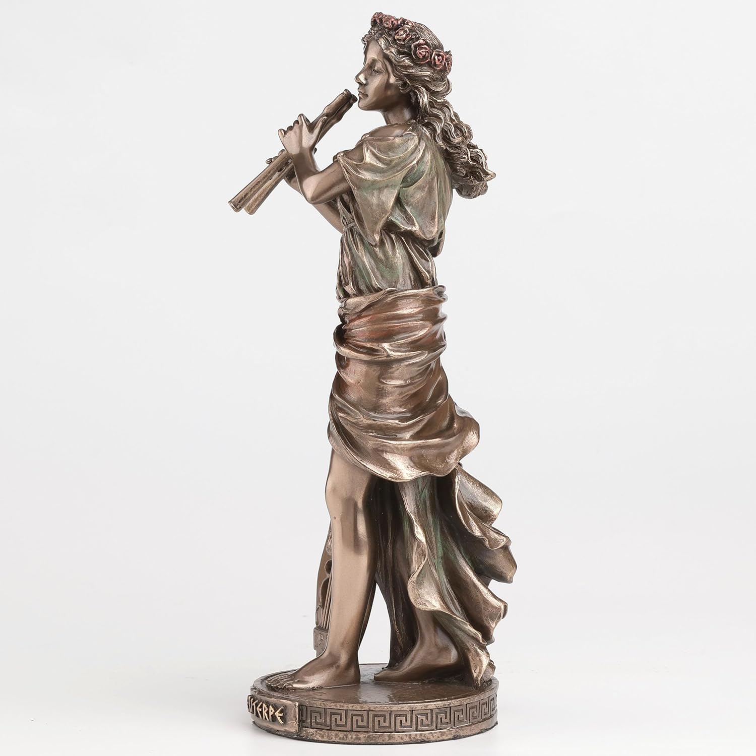Veronese Design 9 Inch Euterpe The Greek Muse Of Music Cold Cast Resin Bronze Finish Sculpture
