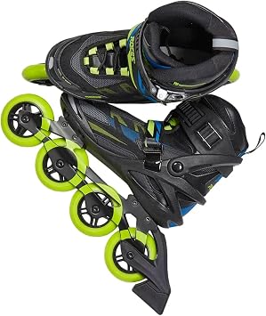 Roces Men's Helium II TIF Lightweight Breathable Adjustable Fitness Sporty Outdoor Four 84mm Wheel Inline Racing Skates with Easy Entry System & Invisible Frame