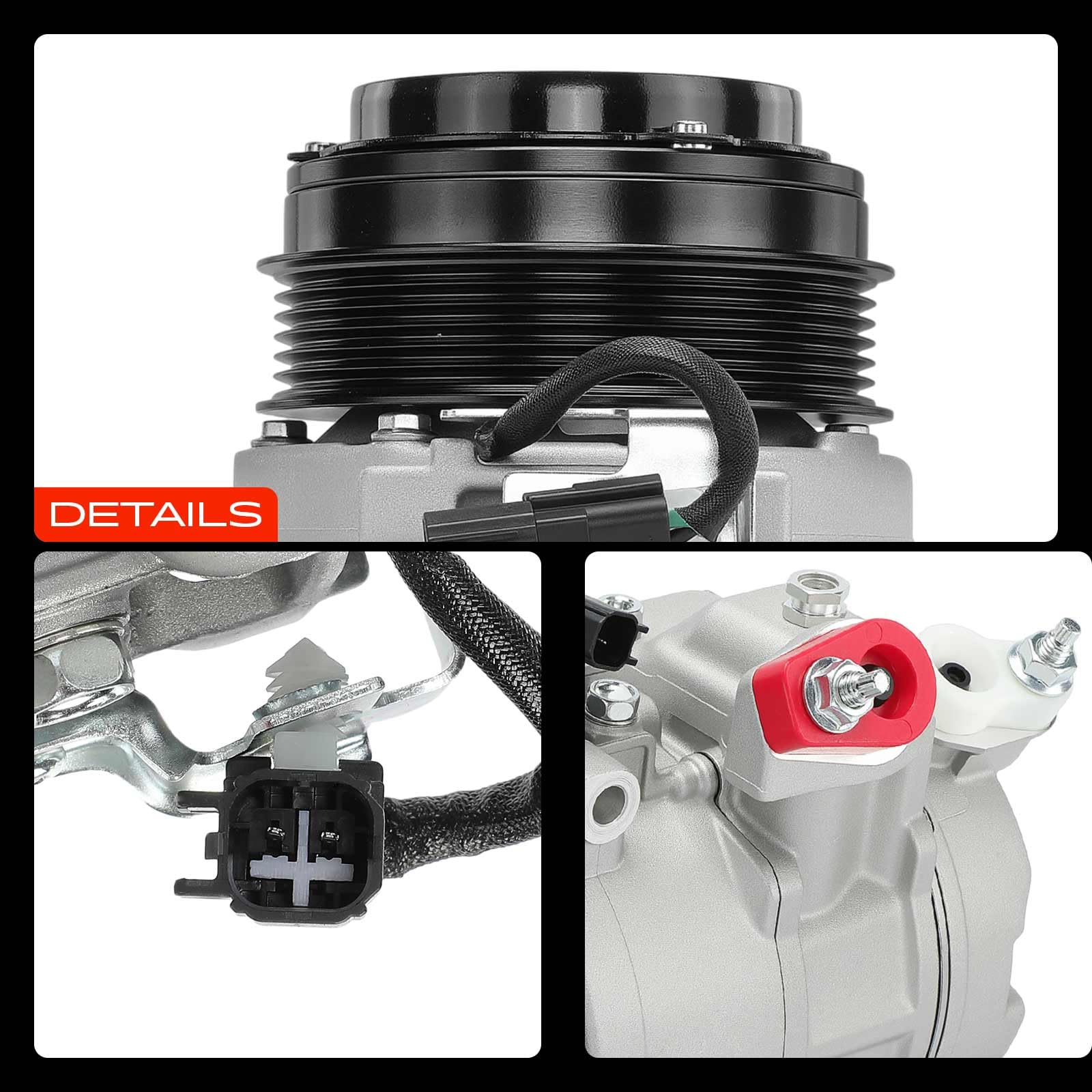 Frankberg Compressore Aria Condizionata 2-Poli Diesel Compatibile con C-Max II DXA/CB7 DXA/CEU 2012-2019 Focus III 2014-2017 Grand C-Max DXA/CB7 DXA/CEU 2012-2019 Replace# 2069520