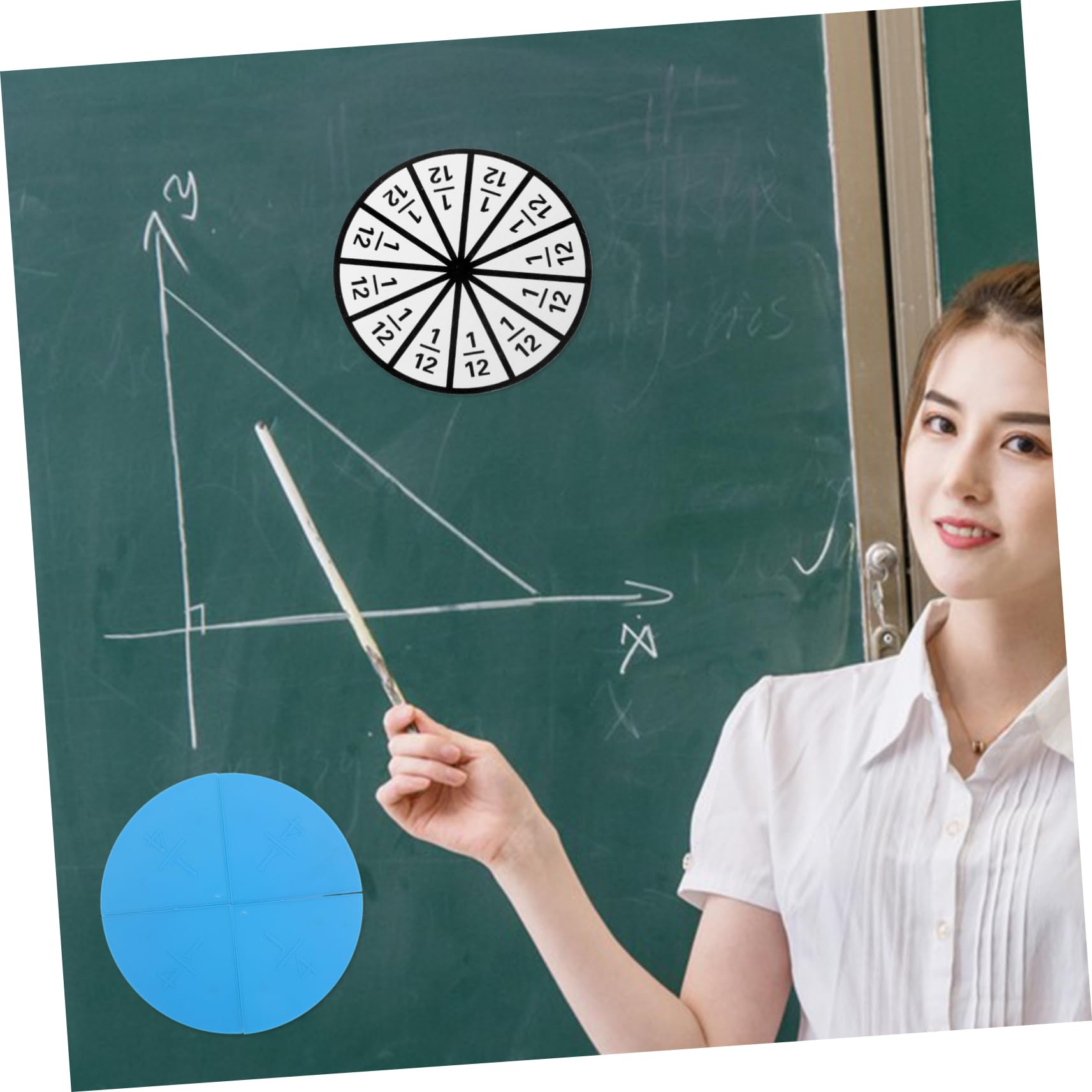 SHINEOFI Ensemble Magnétique De Cercles De Fractions 7.80 Pouces Matériel Pédagogique Pour Tableau Fractions Aimantées Apprentissage Interactif En Classe Et À La Maison
