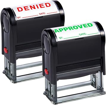 Self Inking Approved and Denied Stamps Set Office Self Inking Approved Denied by Stamp with Date for Business Supplies Approve Stamp Denied Stamps with Date and Signature