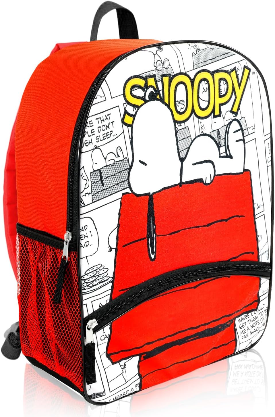 Snoopy Backpack Kids - Bundle with 16" Peanuts Backpack Plus Tattoos, Water Bottle, More | Snoopy School Bag Set for Kids, Boys, Girls