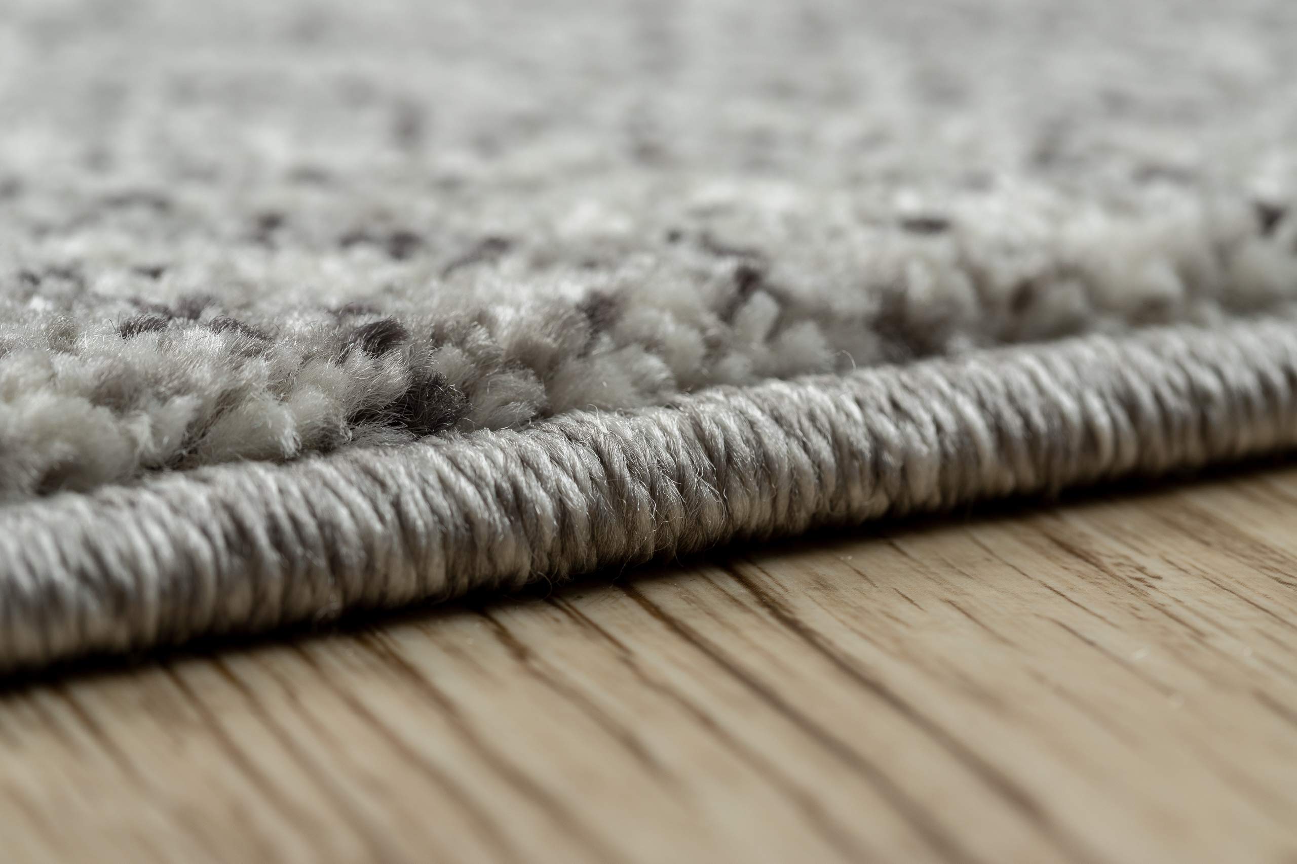 Tapis Feel Vagues Design Moderne, pour Chambre, Salon, Gris/Anthracite/crème 80x150 cm