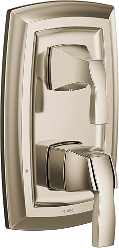 Moen UT3611NL Voss M-CORE Serie 3-3-Manijas - Moldura de ducha con válvula de transferencia integrada, requiere válvula, níquel pulido