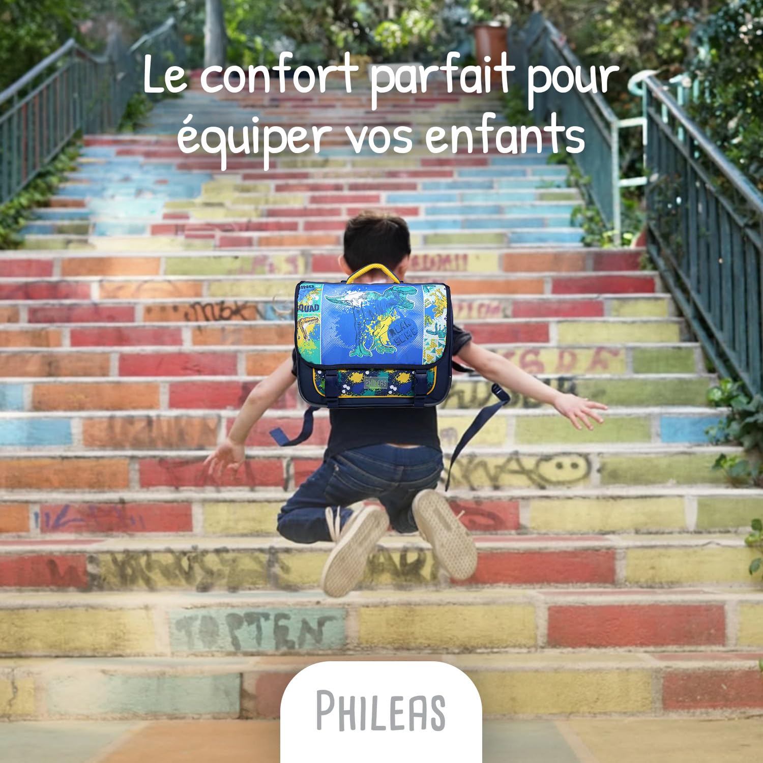 Bagtrotter - Cartable Primaire Garçon 38 cm - Grand Rangement - Tons Bleu - Différents Modèles & Licences