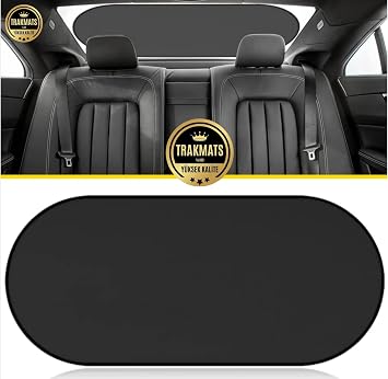 TRAKMATS Honda Civic Sedan 2016-2021 ile Uyumlu Oto Arka Cam G ne lik, 100x50 cm, Siyah, Oval T l Vantuzlu