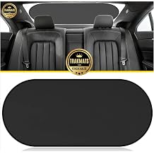TRAKMATS Hyundai i10 2020-2025 ile Uyumlu Oto Arka Cam G ne lik, Oval T l Vantuzlu, 100x50 cm, Siyah