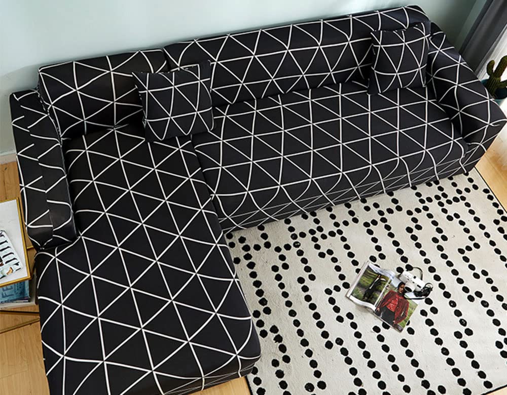 Housse de canapé en forme de L lavable pour protéger votre salon familial