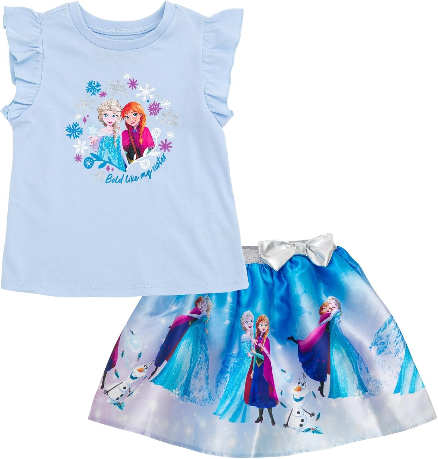 Disney Girls Tank Top and Satin Skirt Toddler to Big Kid Sizes (2T - 14-16)