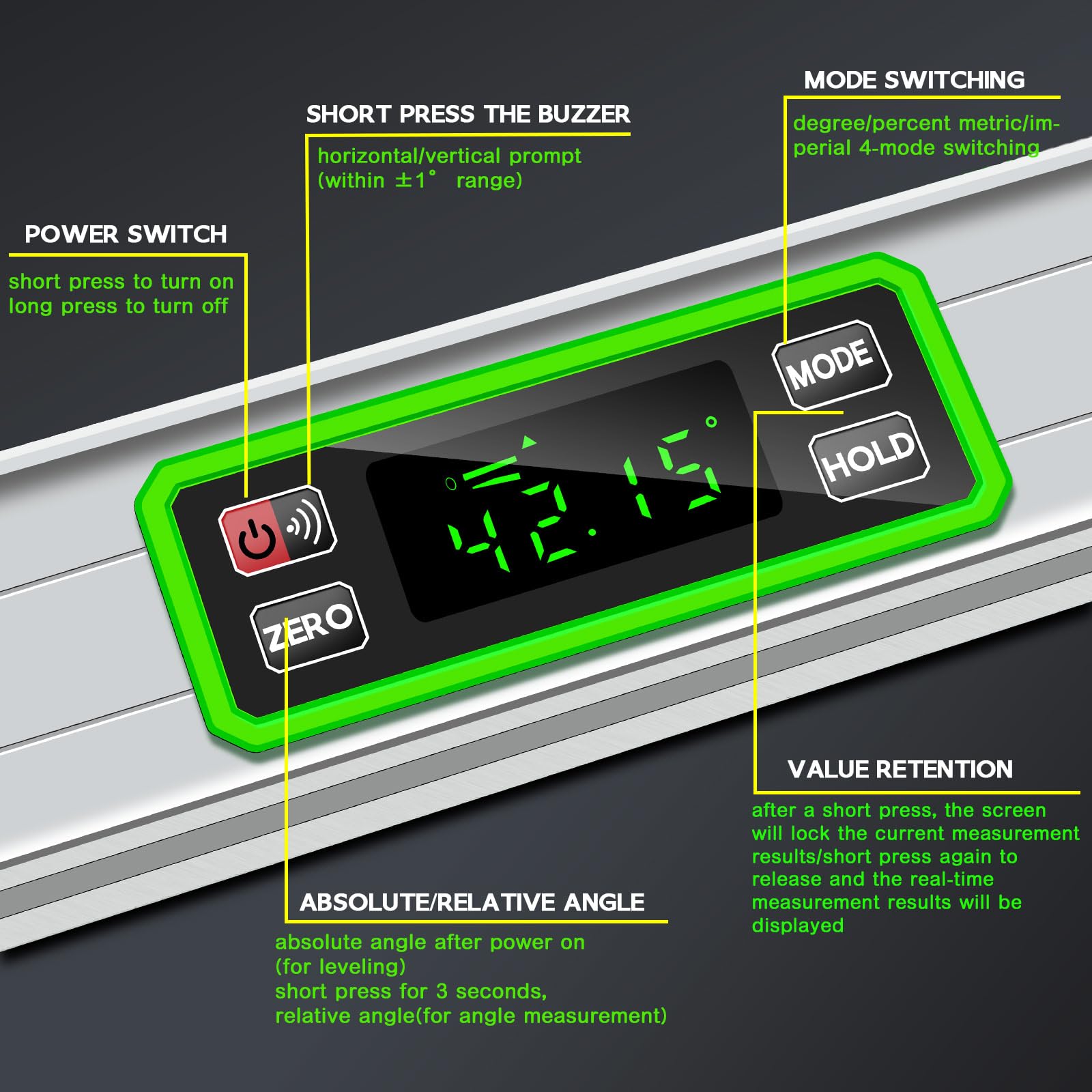 Kanayu Digital Level - Accurate & Waterproof -3
