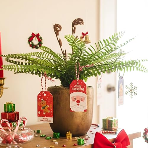 Artificial 21 Fronds Boston Ferns with Pot for Home and