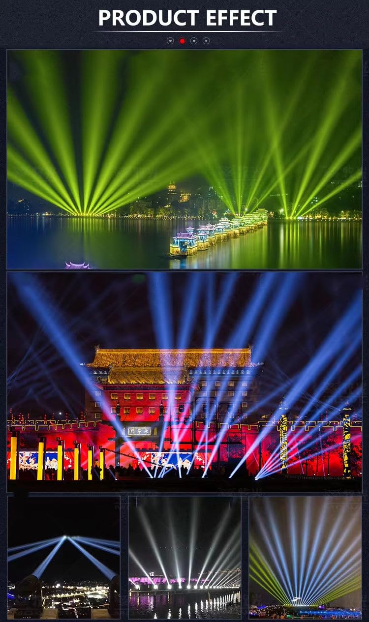 Ruchoma Głowica LED Beam Spot Wash 3 W 1, Zewnętrzna Ruchoma Głowica Sky Beam Searchlight Ip65, Dmx512, 17 Gobo, 14 Kolorów, Efekt Wiązki/Mrozu/Tęczy
