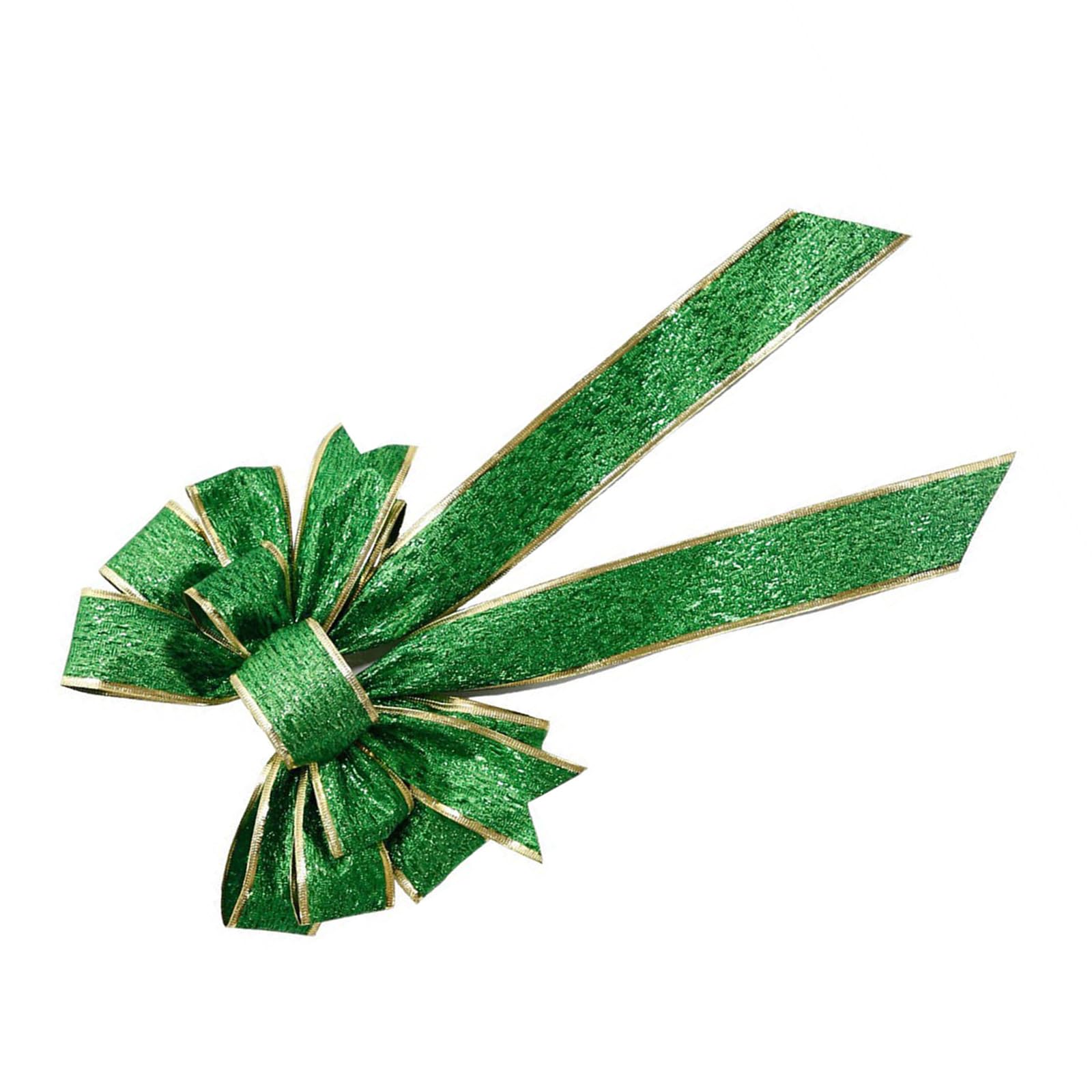 Grande Fiocco Di Iuta Per San Patrizio - 29x53 Cm Con Trifoglio E Glitter - Decorazione Per Ghirlanda E Porta