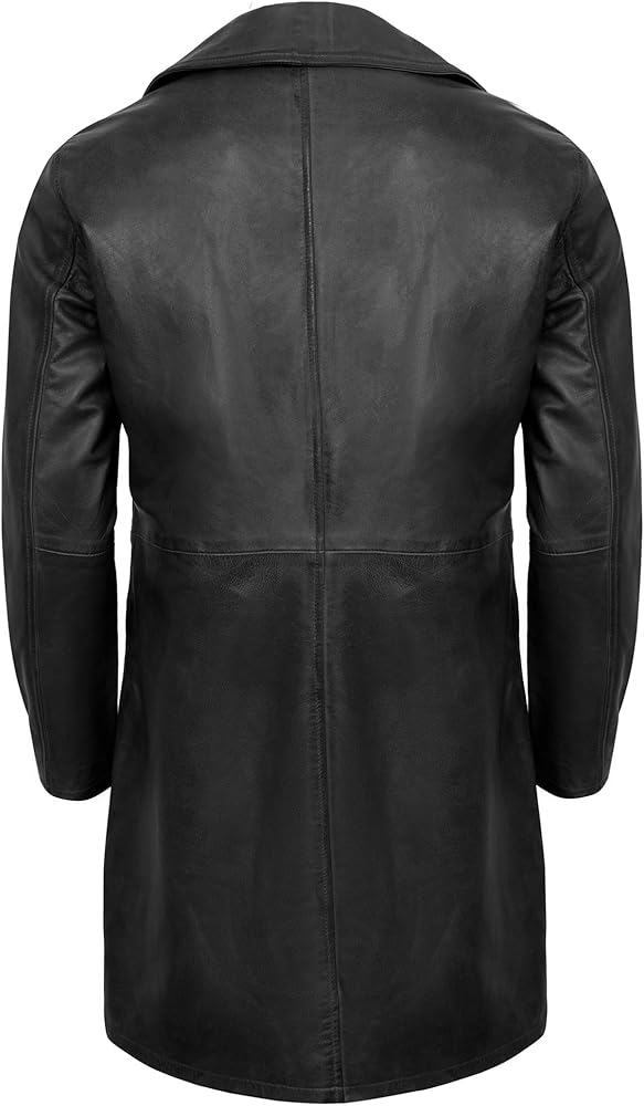 UrbanFocal Stylish Black Leather Coat - Real Lambskin Outerwear