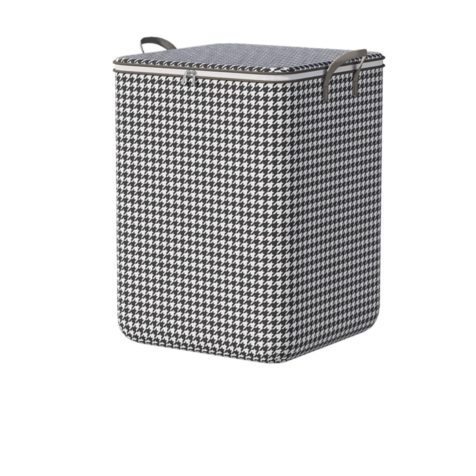 DSFIHJO Clothes Storage Bag with Zipper and Handle Foldable Blanket Storage Box Large Capacity Blanket Clothes Organizer Portable Cloth(180L)