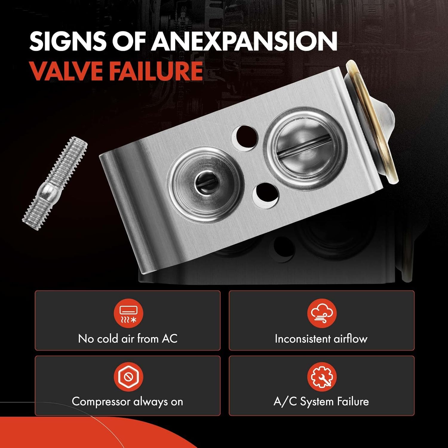 A-Premium AC Expansion Valve Compatible with Hyundai Elantra GT 2018, Santa Fe Sport/Santa Fe/Santa Fe XL 2015-2018, Elantra 2017-2018 & Kia Forte Koup 2017, Forte/Forte5 2017-2018