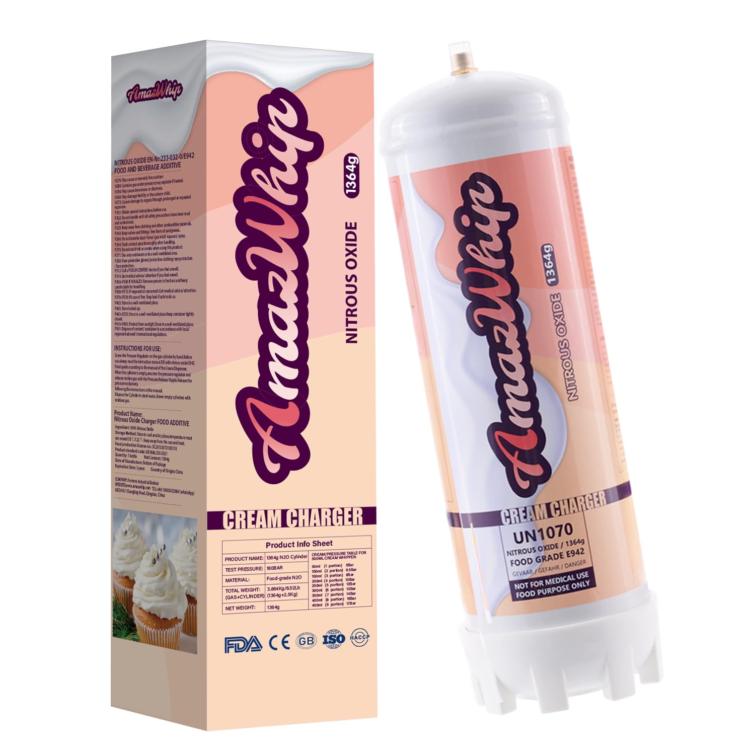 Buy Premium Whipped Cream Charger Cylinder,N2O Whipped Cream Cylinder